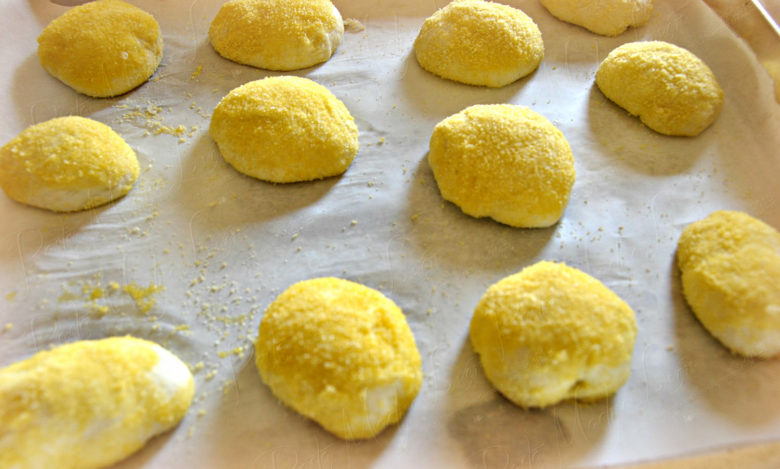 Pizzette bianche al sapore di polenta