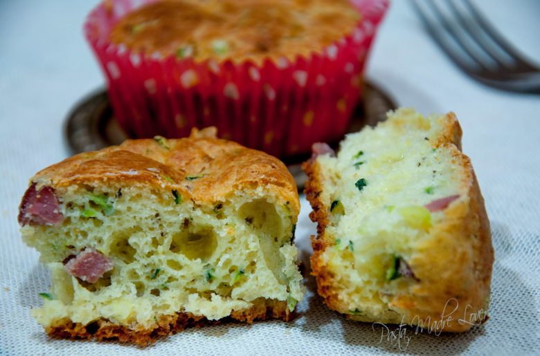 Muffins salati allo yogurt con zucchine