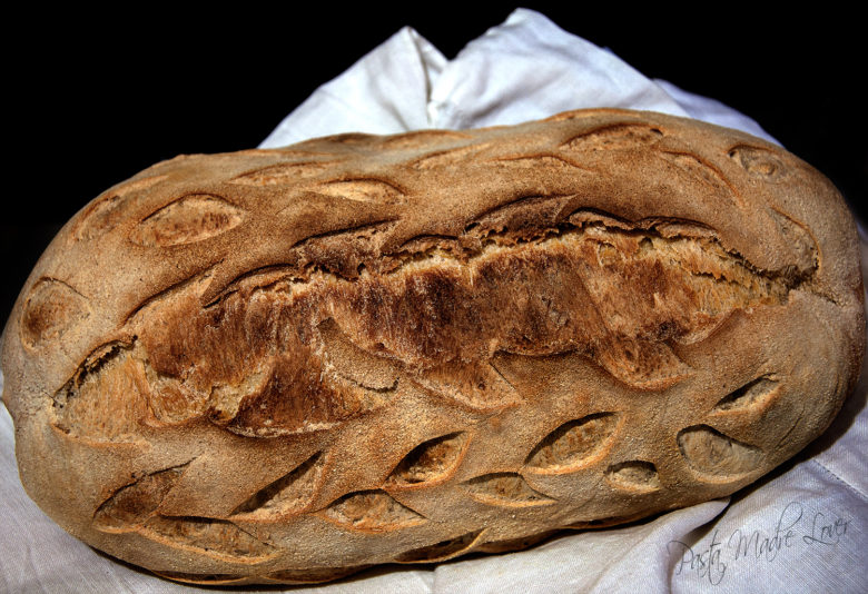 Pane senza impasto con farina tridordeum