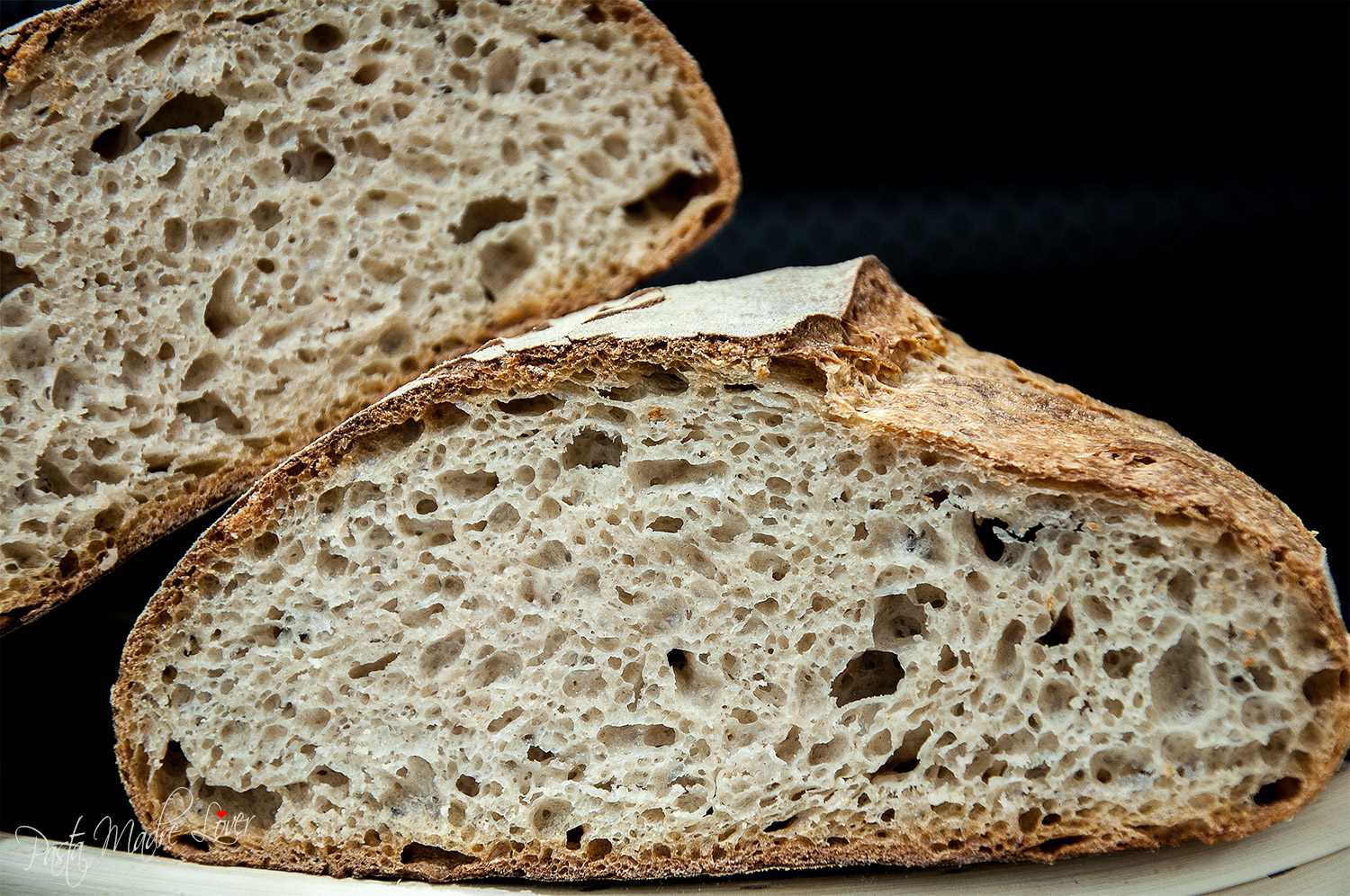 Pane senza impasto (no knead bread) con mix di grani teneri